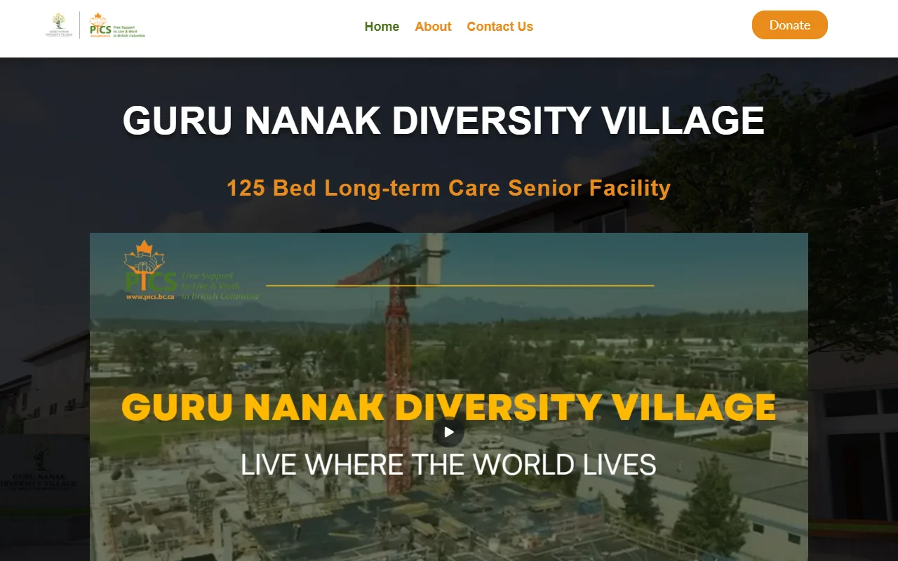 Screenshot of Guru Nanak Diversity Village