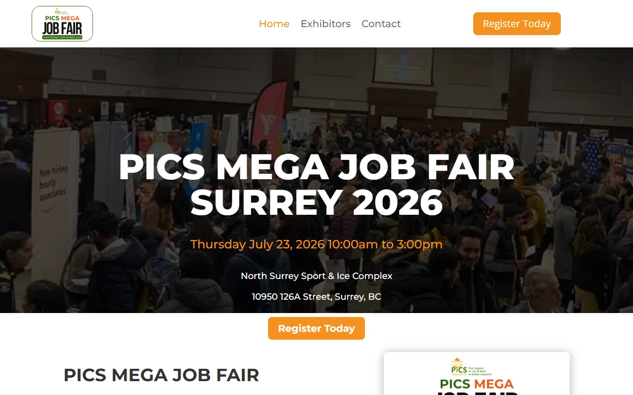 Screenshot of PICS Mega Job Fair